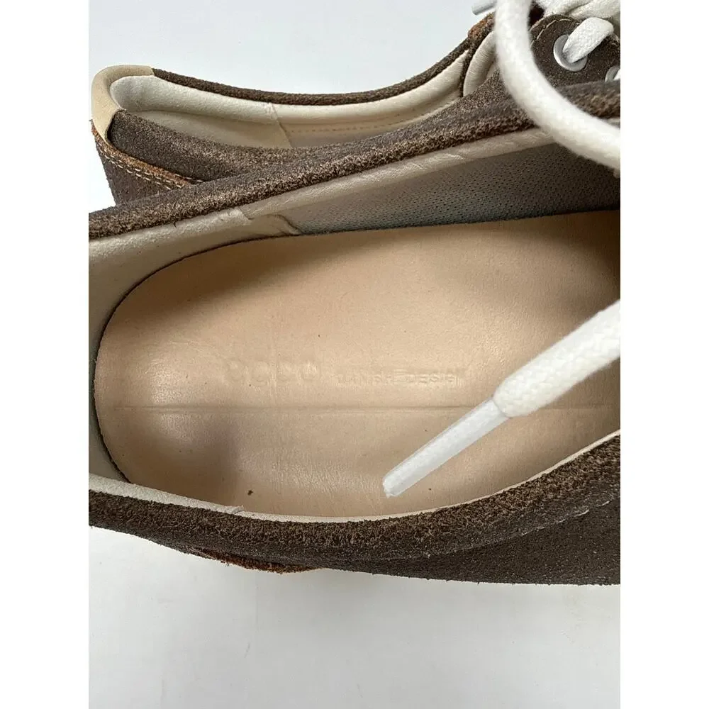 ECCO Leather Sneaker Size 9 Dark Gold Sparkle  (A4)